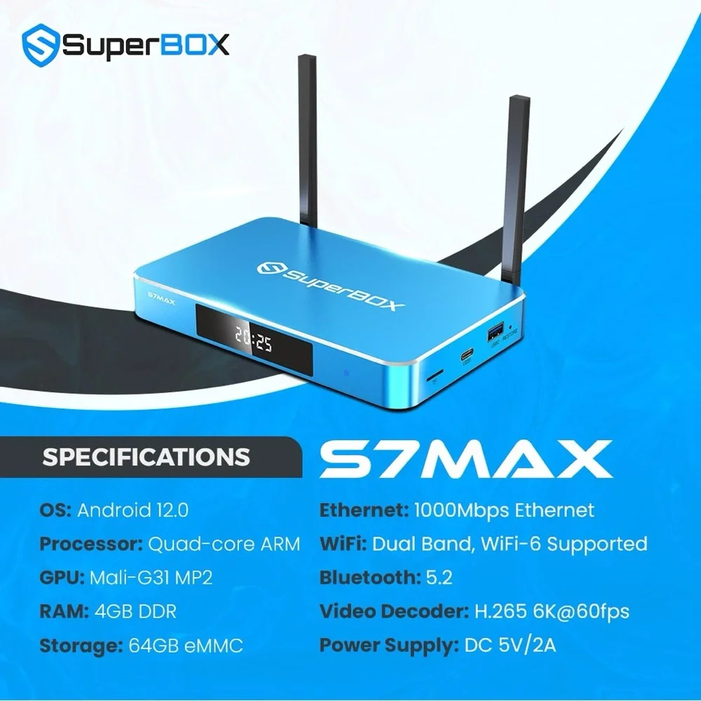 Low price until 7/1! 2026 NEW & IMPROVED S7 MAX Blue Streaming Device.